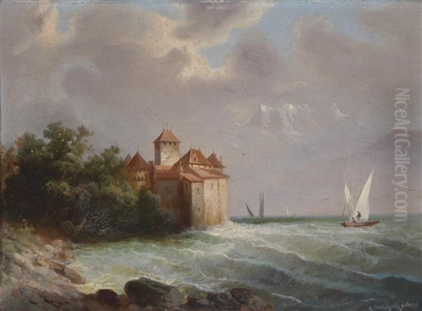 Blick Auf Schlos Chillon Am Genfer See - view 1