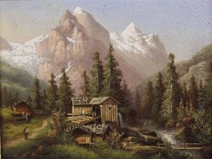 Holzarbeit In Den Hochalpen