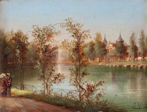 Parkanlage Mit Weiher