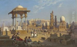 View Of Cairo, The Citatel With The Mamluk Tombs In The Foreground View Of Cairo, The Citatel With The Mamluk Tombs In The Foreground
