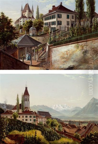 Ansicht Von Thun Am Thunersee (+ Another; 2 Works) - view 1