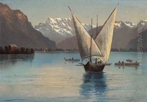 Eine Ansicht Aus Der Schweiz (?) by Hubert Sattler