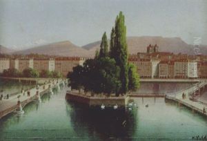 Blick Auf Genf by Hubert Sattler