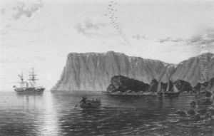 Das Nordkapp Bei Mitternachtssonne Am 16. Juli 1887