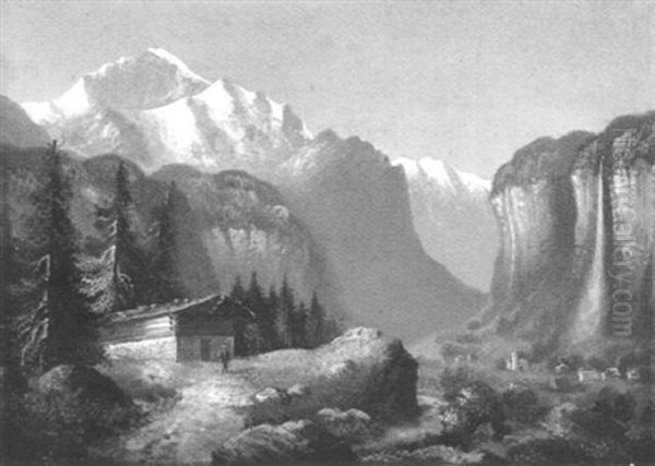 Blick Auf Die Jungfrau Und Den Staubbach - view 1