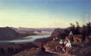 A View Of Prague by Hubert Sattler