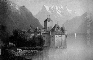 Schlos Chillon Am Genfersee by Hubert Sattler
