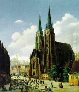 Blick Auf Den Domplatz In Nurnberg