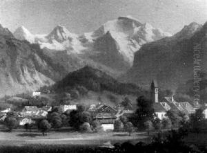 Jungfrau Im Berneroberland (hinterseen Bei Interlaken) by Hubert Sattler