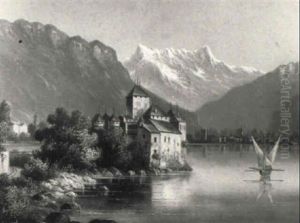 Blick Auf Schlos Chillon by Hubert Sattler