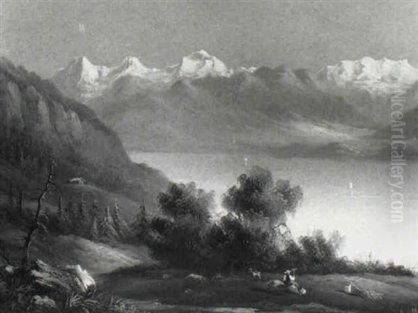 Thuner See Mit Eiger, Monch, Jungfrau - view 1