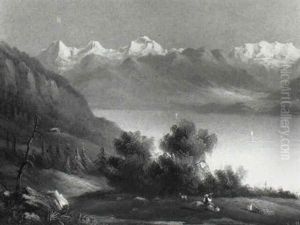 Thuner See Mit Eiger, Monch, Jungfrau by Hubert Sattler
