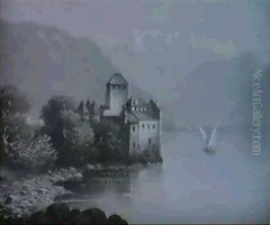 Genfersee Mit Schloss Chillon by Hubert Sattler