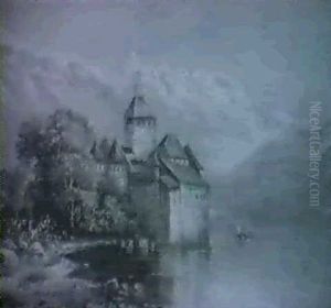 Chateau Chillon Bei Montreux Am Genfer See by Hubert Sattler