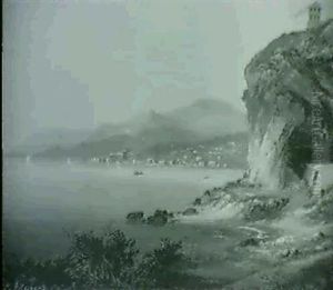 Blick Auf Montreux, Im Hintergrund Vogesen by Hubert Sattler