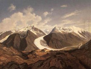The Glacier Near Chamonix by Hubert Sattler