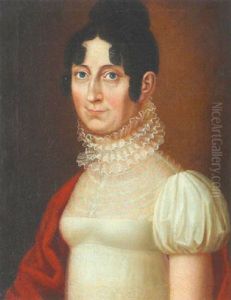 Bildnis Einer Dame Mit Hochgestecktem Schwarzem Haar Und Weisem Empirekleid Bildnis Einer Dame Mit Hochgestecktem Schwarzem Haar Und Weisem Empirekleid