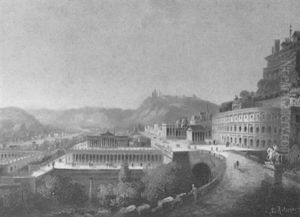 Vue De Fantaisie D'une Ville by Johann Michael (Satler) Sattler