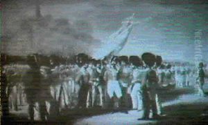 Abschied Der Offiziere Der Koniglich Sachsischen Leib Grenadier Garde Von Ihrer Fahne Im Juni 1815 In Luttich. Abschied Der Offiziere Der Koniglich Sachsischen Leib Grenadier Garde Von Ihrer Fahne Im Juni 1815 In Luttich.