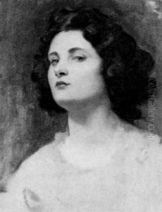 Portrait Of A Woman With Dark Hair by Robert Sauber