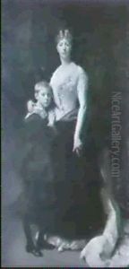 Portrait De Madame De Castex Et                             Son Fils Leon