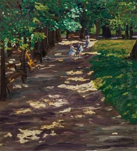 Im Park by Wilhelm Sauer