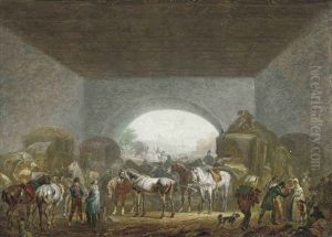 Travellers In A Coaching Inn by Alexander Ivanovich Sauerweid