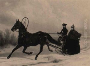 Zar Nikolaus I. In Einer Von Einem Rappen Gezogenen Britschka Zar Nikolaus I. In Einer Von Einem Rappen Gezogenen Britschka