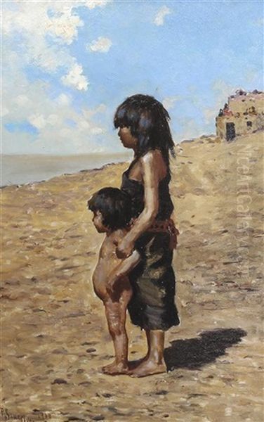 Two Indian Children - view 1