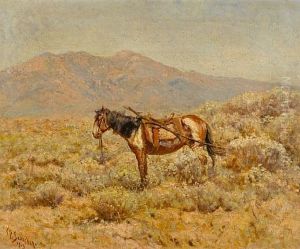 Indian Horse With A Travois by Frank Paul Sauerwein