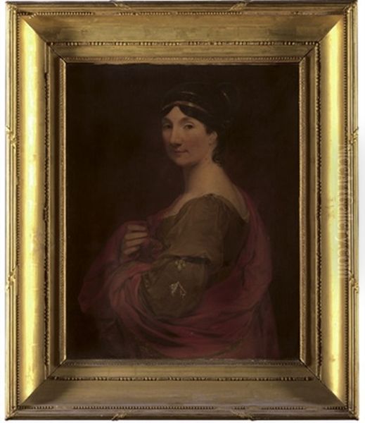 Portrait Of Frederica, Countess Of Mansfield In A Yellow Dress And A Red Shawl - view 1