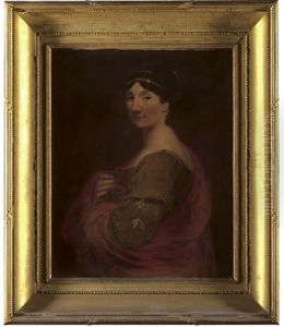 Portrait Of Frederica, Countess Of Mansfield In A Yellow Dress And A Red Shawl