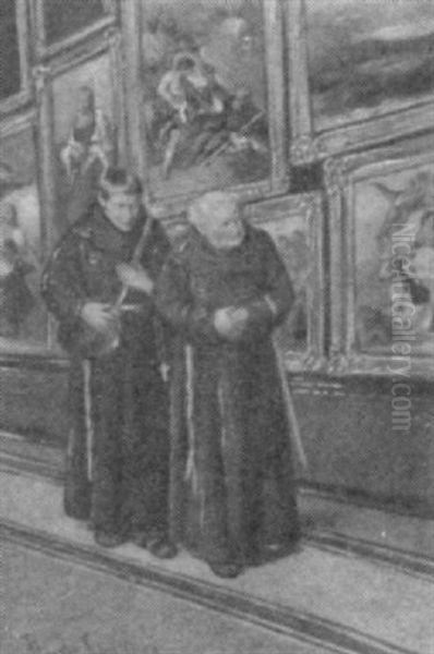 Monks In A Picture Gallery - view 1