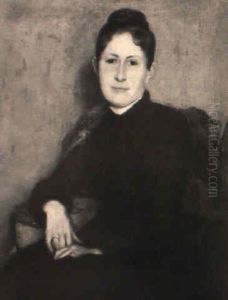Portrait Einer Jungen Frau Mit Direktem Blick Zum Betrachter by George Sauter