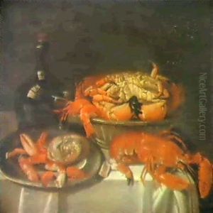 Still-life Of Crabs And Lobster .... by Dirk Sauts