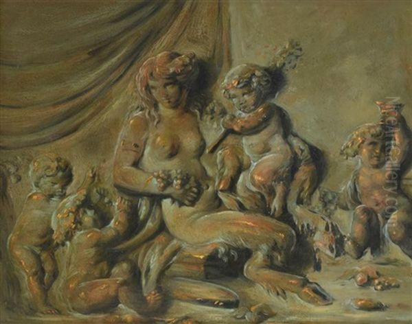 Bacchanale En Trompe-l"oeil De Bronze - view 1