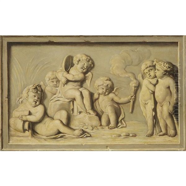 Cherubic Allegories (pair) - view 1