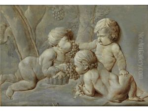 Allegorie Des Herbstes Mit Putten by Piat Joseph Sauvage
