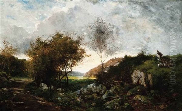 A Shepherd Returning Home At The End Of The Day - view 1