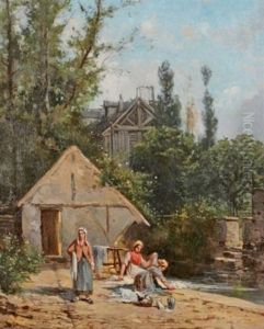 Les Lavandieres Pres Du Moulin