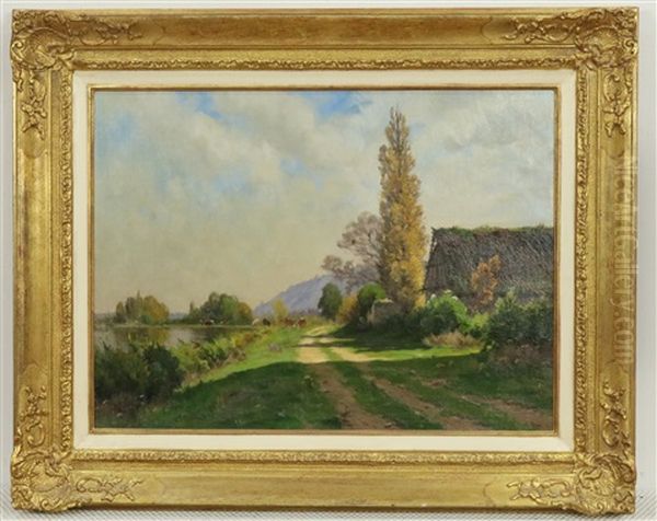 Een Landschap Langs De Rivier Oever - view 1