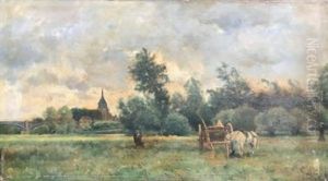 Paysage Des Environs De Barbizon by Adrien Jacques Sauzay