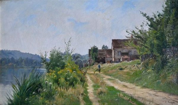 Promeneuse Sur Le Chemin Du Halage - view 1
