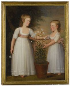 The Davis Children: Eliza Cheever Davis [shattuck] (1790-1828) And John Derby Davis (1792-1809) by Edward Savage