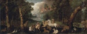 Orpheus Charming The Animals by Hans Savery the Elder