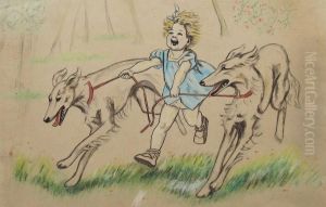 La Petite Fille Et Les Levriers by Germaine Bouret