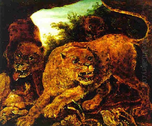Leoparden In Einer Felsgrotte - view 1