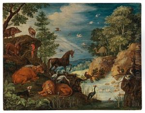A Landscape With Animals by Roelandt Savery