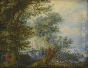 Landscape With Hunters by Roelandt Savery