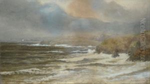 Rivages Du Nord Par Grosse Mer by Gustave Bourgain